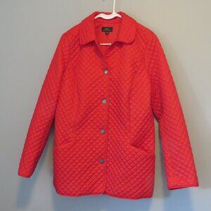 Brooks Brothers 346 Red Quilted Snap Front Barn Jacket Sz 12 Preppy Classic